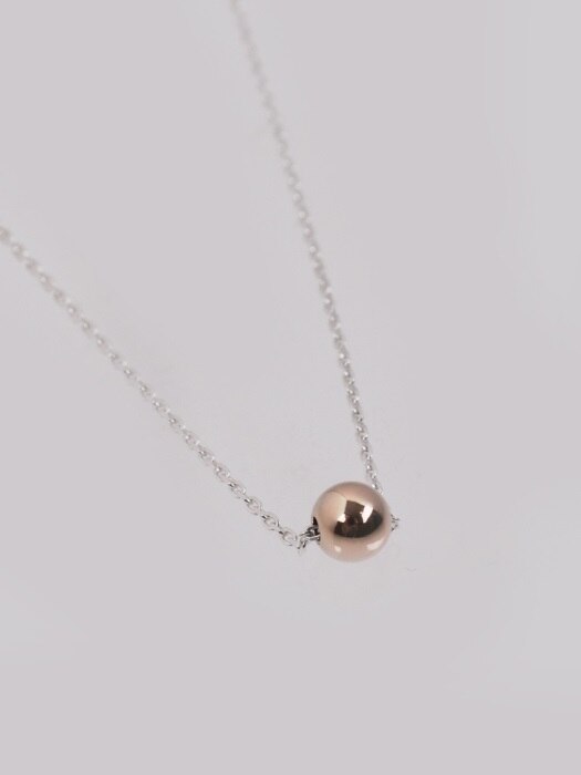 silver chain simple ball necklace