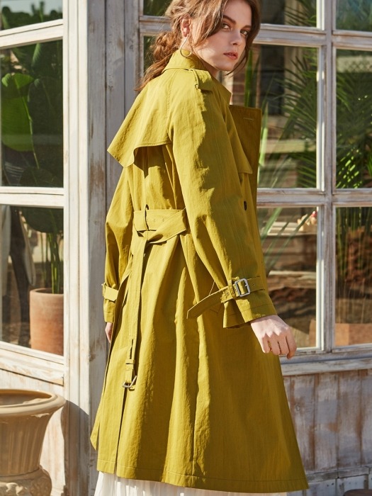 COTTON TRENCH COAT OLIVE GREEN