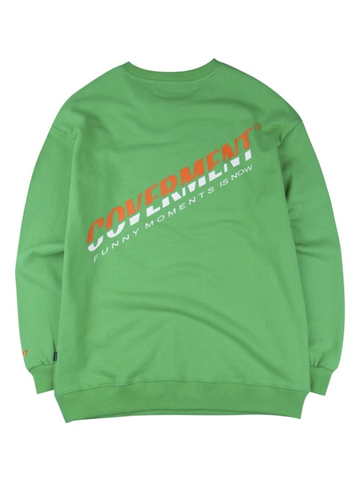 Diagonal Logo Over-Fit Sweatshirts Green