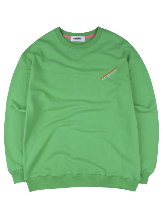 Diagonal Logo Over-Fit Sweatshirts Green