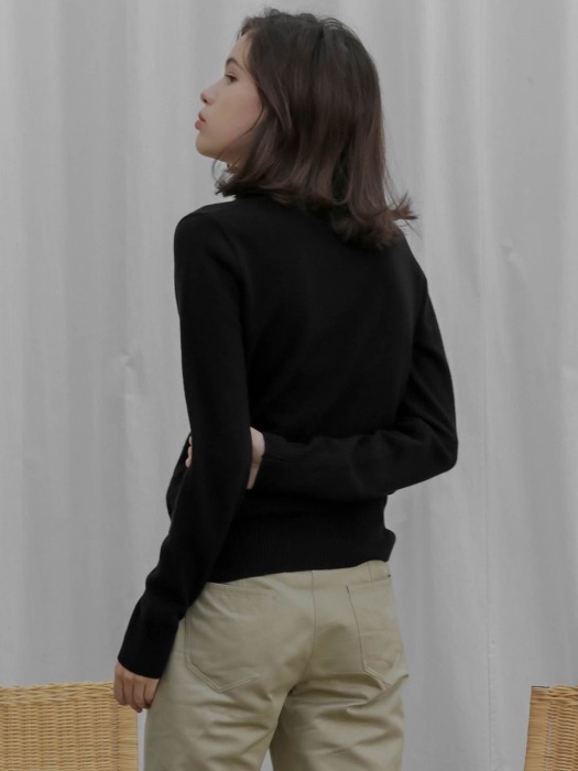 002 Cashmere basic knit turtleneck [BE]