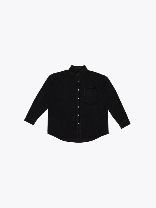 08 Denim Shirt Jacket - Black