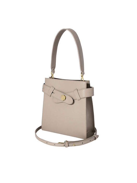 29 BUTTON CROSS BAG BEIGE/BROWN