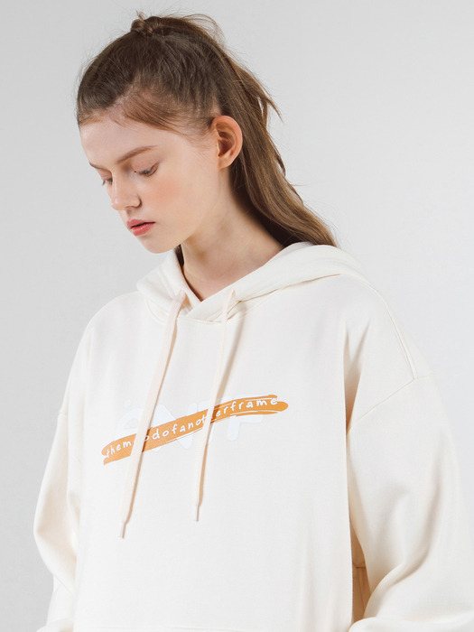 ANTF COLOR TAPE HOODIE (CREAM)
