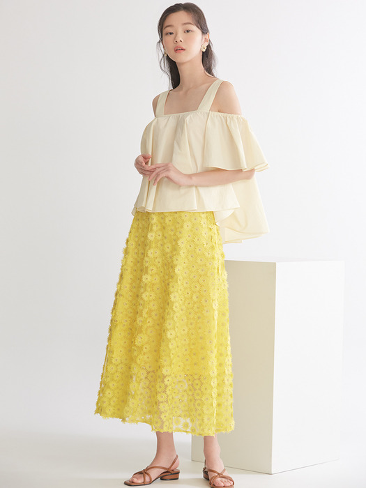 yellow sunflower skirt