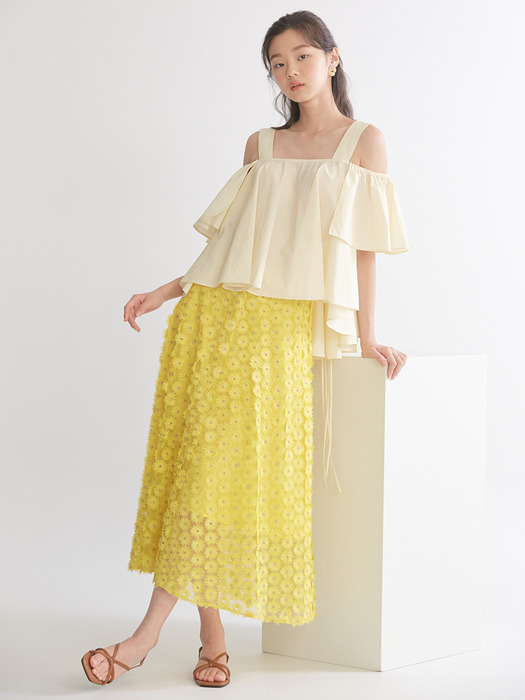 yellow sunflower skirt