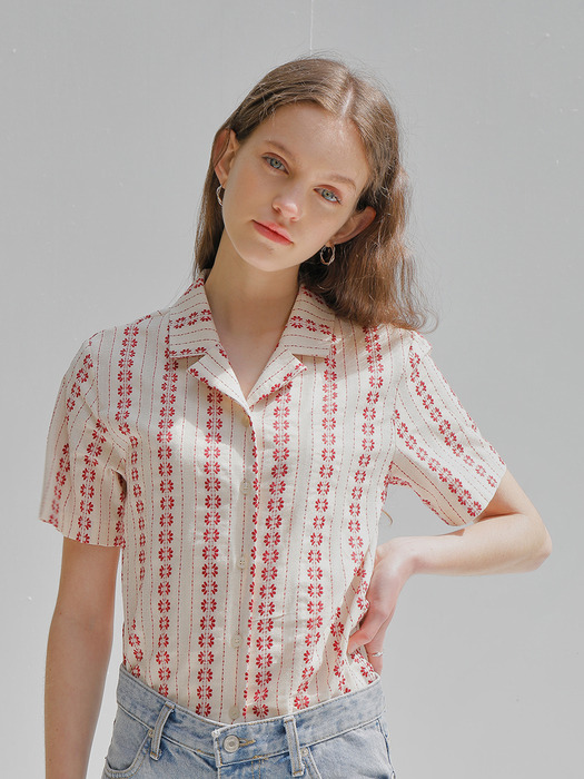EMBROIDERY COTTON SHIRT_IVORY