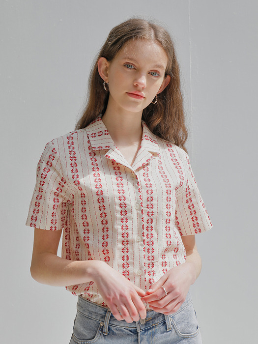 EMBROIDERY COTTON SHIRT_IVORY