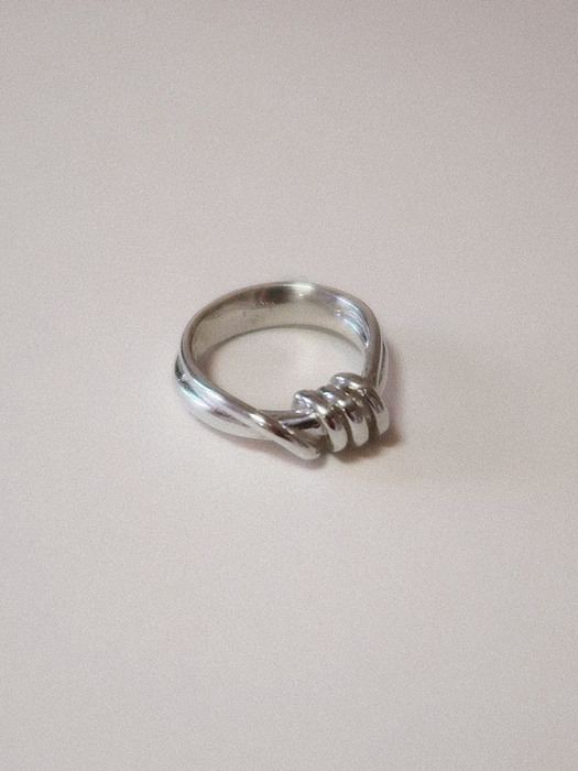 Double Coiled Ring Silver