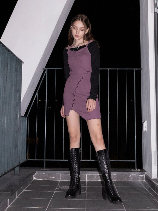 Luna Mix Dress [purple]