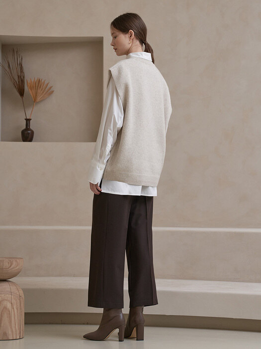 Wide Two Pintuck Trousers
