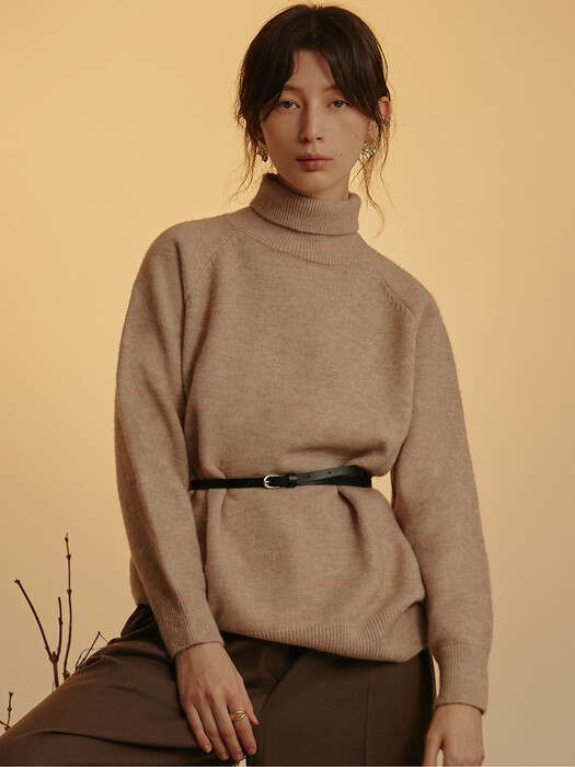 BASIC PULLOVER KNIT (BEIGE)