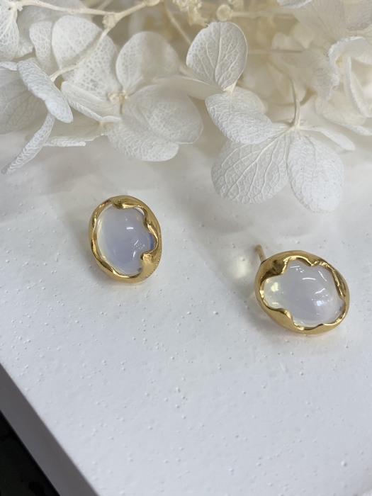 Mini Floating Magnolia Earrings