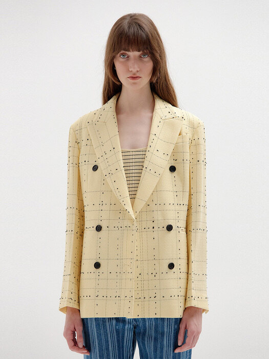 SELL Double-Breasted Blazer - Yellow