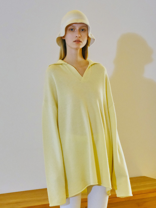 Cashmere Polo Sweater_Yellow