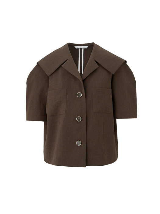 Half-sleeve sailor jacket - Brown