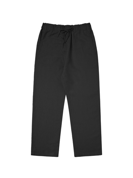 SI PT 7030 High Waist Linen Pants_Black