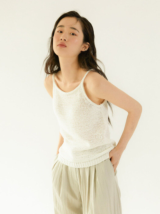 Fusilli knit top [ Ivory ]