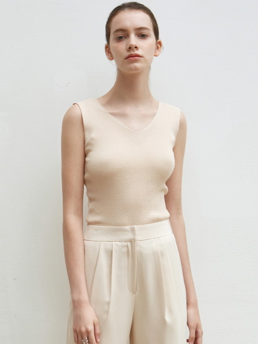 GOLGI SLEEVELESS KNIT_IVORY