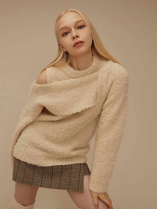 [리퍼브] ALPACA BOUCLE KNIT [IVORY]