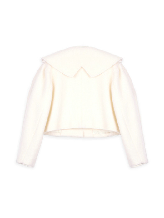 Whity Slit-Collar Wool Jacket IVORY