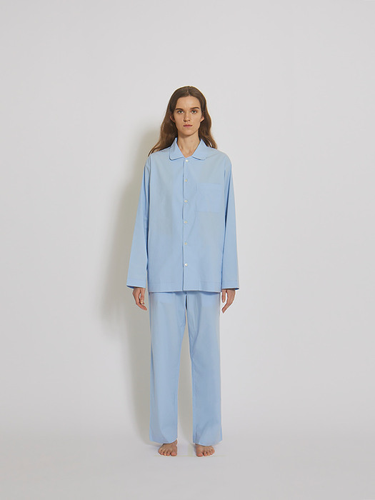 100% Cotton Pajamas for Unisex (SkyBlue)