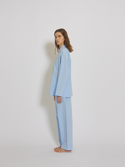 100% Cotton Pajamas for Unisex (SkyBlue)