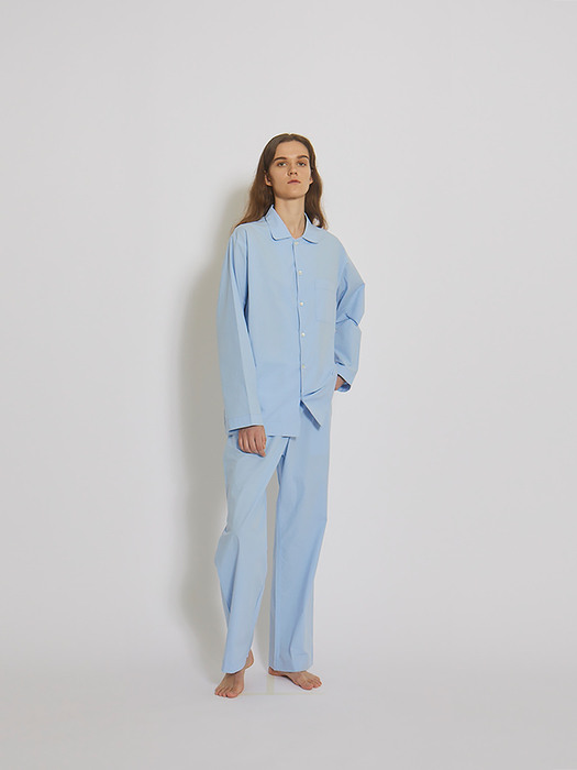 100% Cotton Pajamas for Unisex (SkyBlue)