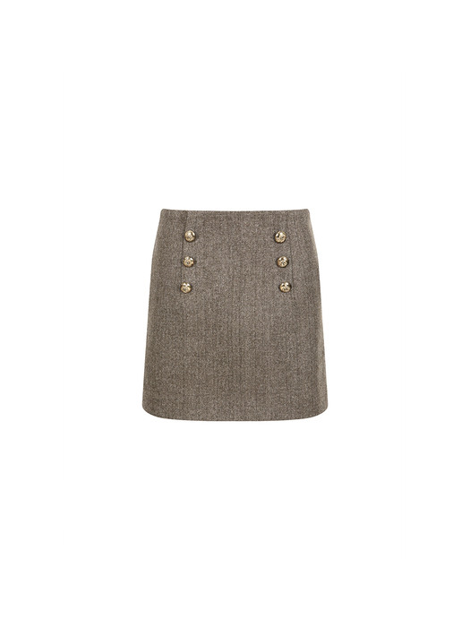 BUTTON DETAILED MINI SKIRT