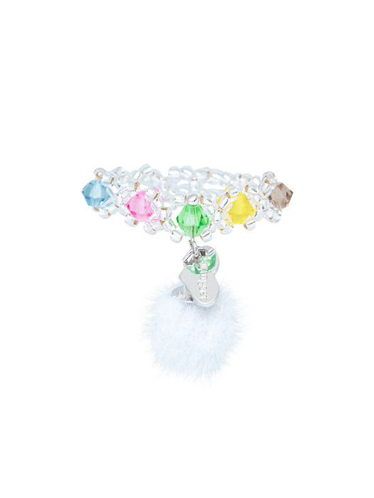 Snowing Beads Ring (Rainbow)
