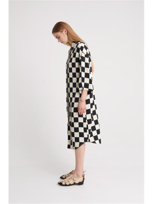Shae Black Checkerboard Maxi Dress