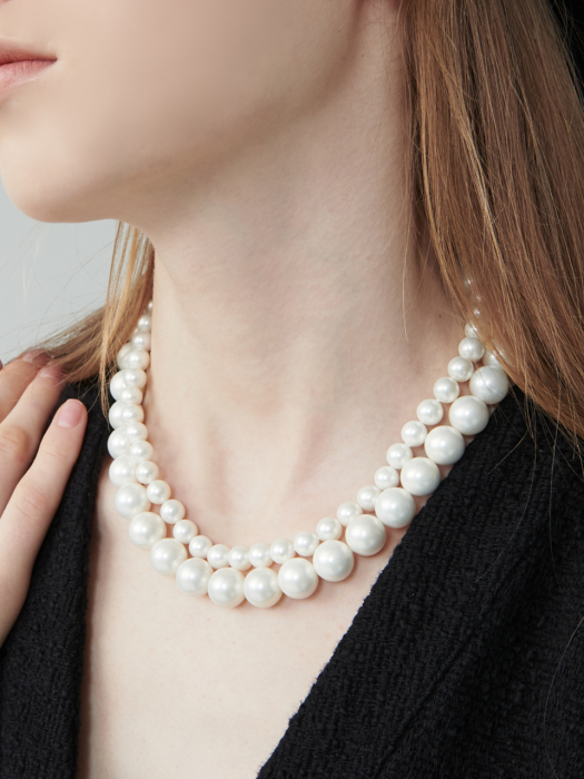 [2set] CRH006 Classic mood pearl necklace set