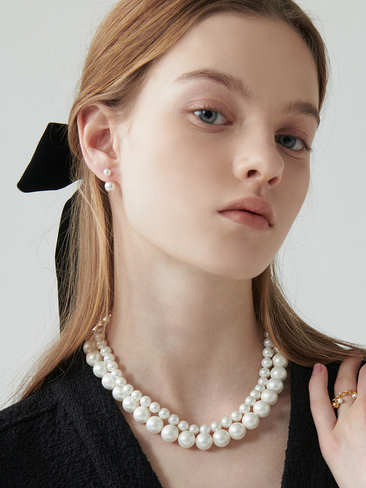 [2set] CRH006 Classic mood pearl necklace set