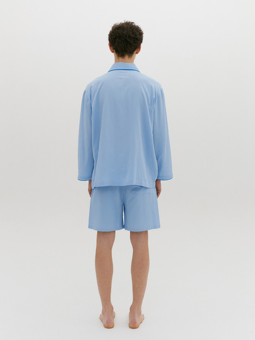 (Men) Essential PJ Shorts Light Blue