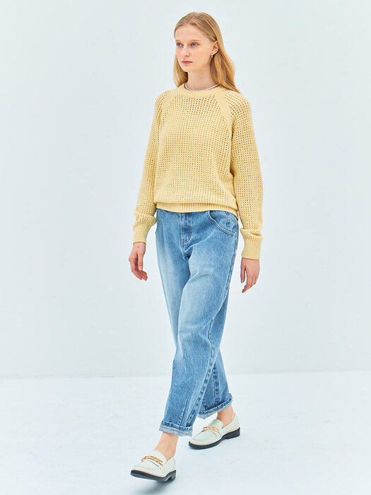 PUNCHING ROUND PULLOVER(butter yellow)