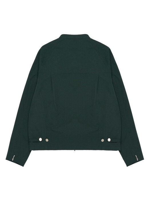 CURVED BIKER JACKET (GREEN)