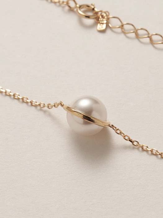 Silver925_Halo Pearl necklace 진주 목걸이