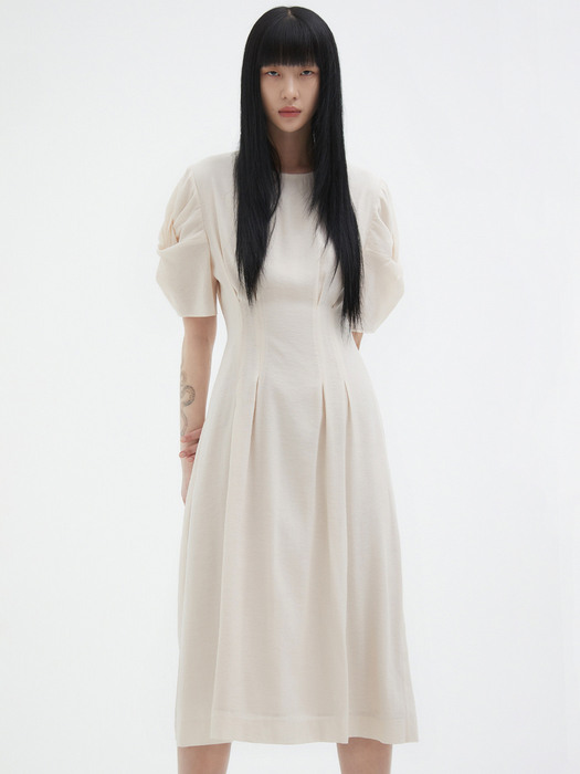 SOFT VOLUME DRESS_IVORY