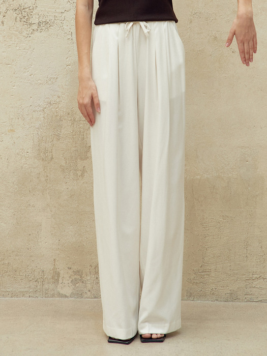 iuw1235 banded twill pants (ivory)