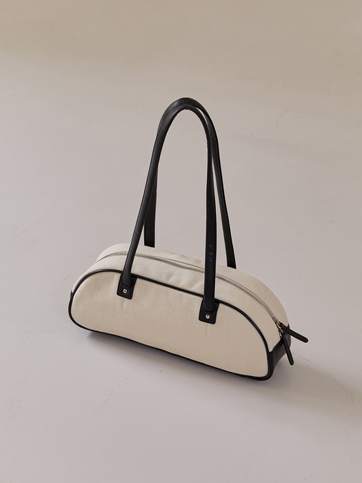 canvas baguette bag  - black