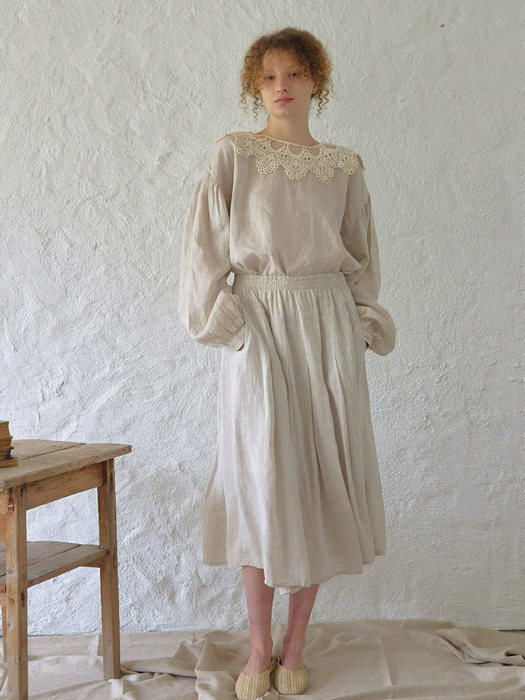 linen cape blouse