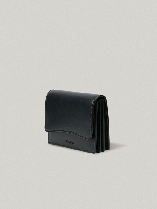 COLLINE ACCORDIAN CARD WALLET IN BLACK