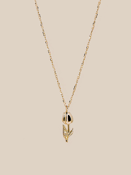 14k Celli Tulip Diamond Necklace