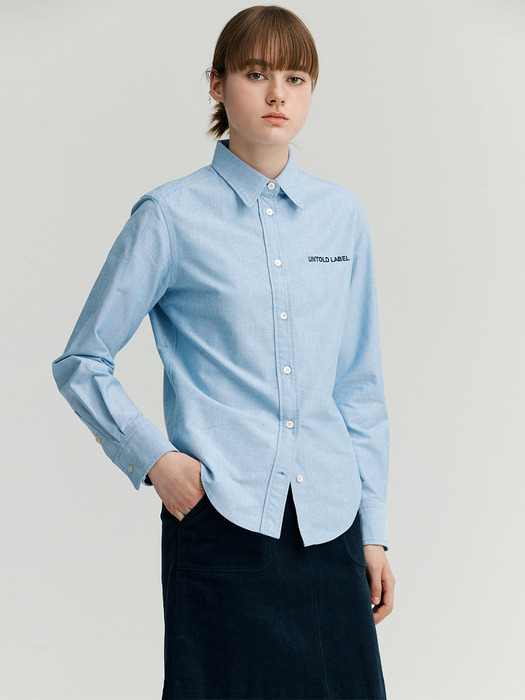 EMBROIDERY OXFORD SHIRT_BLUE [U2F0B40152]