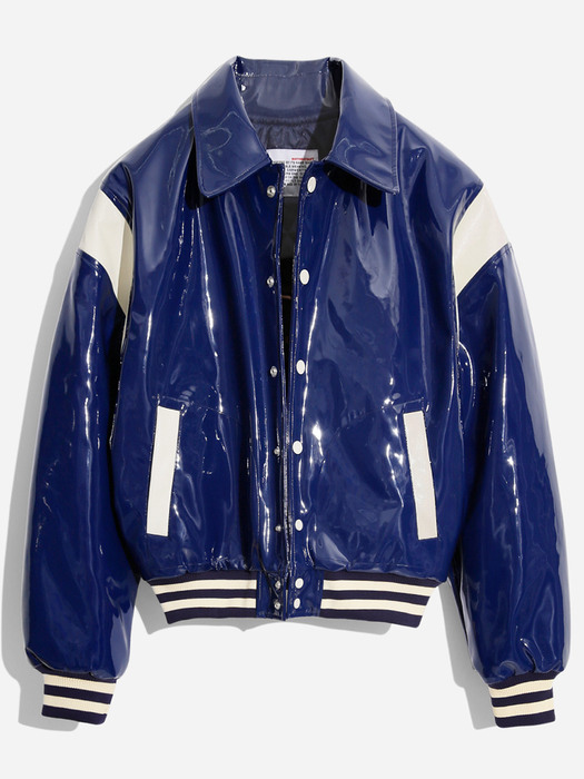 PATENT STADIUM JACKET_BLUE