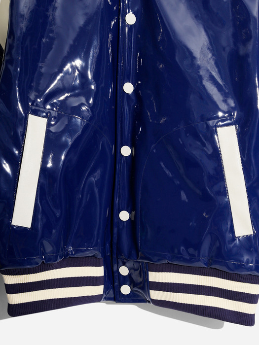 PATENT STADIUM JACKET_BLUE