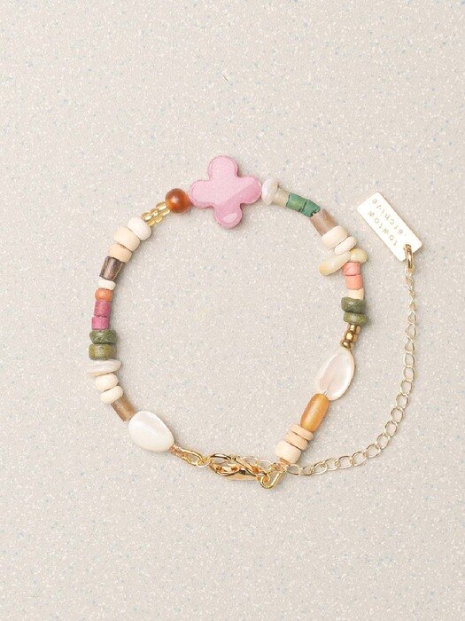  FULL CLOVER BRACELET-ANGORA PINK : ARCHIVE-049