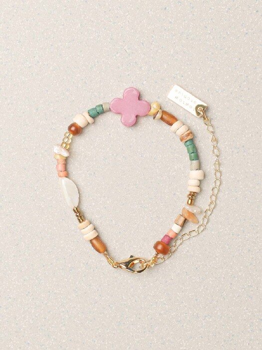  FULL CLOVER BRACELET-ANGORA PINK : ARCHIVE-049