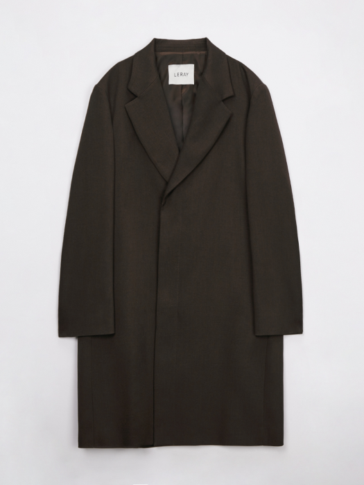 CLASSIC SINGLE-BREASTED LONG COAT_BROWN