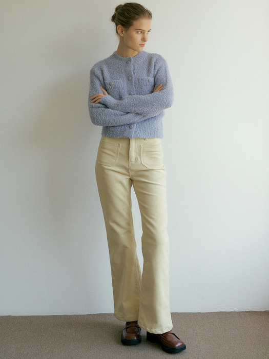 V. corduroy pocket pants (cream beige)